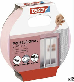 Plakband TESA Professional Sensitive Schilder Roze 12 Stuks (25 mm x 50 m)