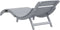 vidaXL - Ligbed - 184x55x64 - cm - massief - acaciahout - grijs