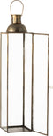 J-Line lantaarn Hoog Antiek - glas/ijzer - brons - small