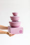 Amuse Lunchbox - Set van 3 - Tritan Deksel - Stapelbaar - Vaatwasser- en Magnetronbestendig - Roze - 200 + 1000 + 2000 ml