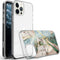 iMoshion Hoesje Geschikt voor iPhone 12 Pro / 12 Hoesje Siliconen - iMoshion Design hoesje - Wit / Zwart / Shattered Beige Marble