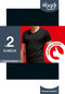 Sloggi 24/7 Shirt - O-hals - 2-pack - Zwart