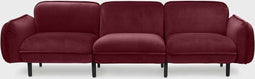 EMKO bean sofa | 3-zits modulaire bank | velours bordeaux rood