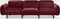 EMKO bean sofa | 3-zits modulaire bank | velours bordeaux rood