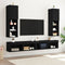 vidaXL - LED - TV-kast - 2 - stuks - Zwart - Eiken - 30,5x30x102 - cm - Geperst - Hout