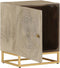 vidaXL - Nachtkastje - 40x30x50 - cm - massief - mangohout - en - ijzer