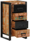 vidaXL - Ladekast - 40x40x75 - cm - massief - gerecycled - hout - meerkleurig