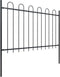 vidaXL - Tuinhek - met - ronde - bovenkant - 15,3x1,2 - m - staal - zwart