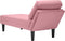 vidaXL - Chaise - longue - met - kussen - en - rechterarmleuning - fluweel - roze