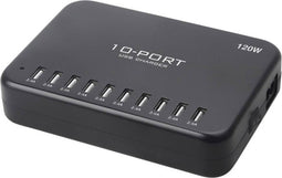 LVSUN 120W Smart 10-Port LS-10U24F-AE USB-laadstation 24000 mA 10 x USB Thuis
