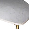 HSM Collection Salontafel Marseille - 90x60x36 cm - Wit/goud - Marmer/metaal