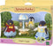 Sylvanian Families 5694 Familie Pinguïn - 3 fluweelzachte speelfiguren- ijsco wagentje