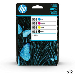 Originele inkt cartridge HP OFFICEJET PRO 9000 SERIES - Nº 963 Geel Multicolour (12 Stuks)
