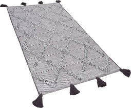 TUZLA - Laagpolig vloerkleed - Bruin - 80 x 150 cm - Katoen