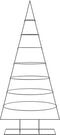 vidaXL - Kerstdecoratie - kerstboom - 210 - cm - metaal - zwart
