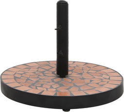 vidaXL - Parasolvoet - vierkant - 12 - kg - zwart - en - wit