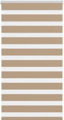 vidaXL - Zebra - Blind - 75x100 - cm - stofbreedte - 70,9 - cm - polyester - zandbruin