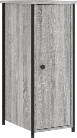 vidaXL - Nachtkastje - 32x42x80 - cm - bewerkt - hout - grijs - sonoma - eikenkleurig