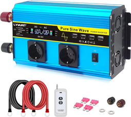 LVYUAN - Pure Sinus Omvormer 12V naar 230V - 2000W/4000W - Energieklasse A+