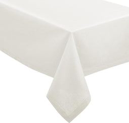 Tafelkleed van katoen rechthoekig 240 x 140 cm - wit - Eettafel tafellakens
