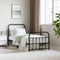 vidaXL - Bedframe - met - hoofd- - en - voeteneinde - metaal - zwart - 90x200 - cm