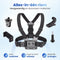 Garpex® Chest Strap Borstharnas - Universeel Borstharnas voor Action Camera's en Smartphones - Ergonomisch Zwart
