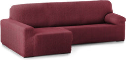 Hoes voor chaise longue met korte armleuning links Eysa ROC Tegel Donkerrood 180 x 120 x 360 cm