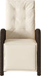 vidaXL - Tuinstoelen - 2 - st - verstelbaar - met - voetensteun - poly - rattan - bruin