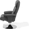 Relaxfauteuil LEGEND met voetenbank Kunstleer Grijs