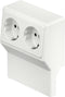 OBO Bettermann SL 2GT2050 rws Inzetstuk voor stopcontact voor Accessoires voor elektroplintsysteem Zuiver wit 1 stuk(s)