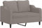vidaXL - Tweezitsbank - 140 - cm - stof - taupe