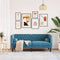 vidaXL - Tweezitsbank - Chesterfield-stijl - en - bolsters - fluweel - blauw