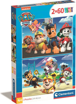Clementoni - Puzzel - 2x60 Stukjes - Paw Patrol - Puzzel Voor Kinderen - Vanaf 3 jaar
