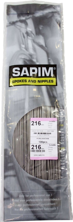Sapim Spaak Leader 14-234 RVS z/nippel (1 stuk)