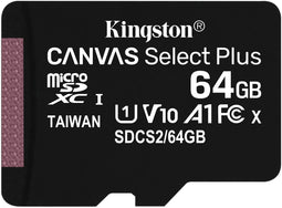 Kingston Canvas Select Plus - microSDXC 64GB - UHS-I Class 10 A1 100MB/s