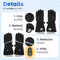 Qualitá® Verwarmde Handschoenen - Elektrische Handschoenen - 360° Verwarmingsdekking - Waterafstotend - Maat L - Zwart