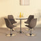 vidaXL - Eetkamerstoelen - 4 - st - draaibaar - stof - taupe