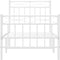 vidaXL - Bedframe - met - hoofd- - en - voeteneinde - metaal - wit - 80x200 - cm