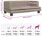vidaXL - Hondenmand - 80x45x30 - cm - kunstleer - cappuccinokleurig