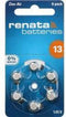 Renata Knoopcel ZA13 1.4 V 6 stuk(s) 305 mAh Zink-lucht Hearing Aid PR48