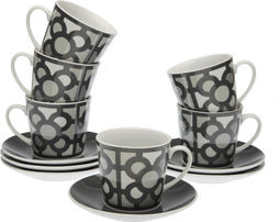 Set van 6 theekopjes met schoteltje Versa Urbana