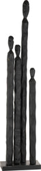 J-Line decoratie Figuur Groep Lang - hout - zwart