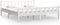 vidaXL - Bedframe - massief - hout - wit - 200x200 - cm
