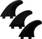 Devoted Thruster Fin Set - Surfvinnen - Dual Tab Compatible - Zwart (set van 3)