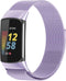imoshion Milanees magnetisch bandje - Geschikt voor Fitbit Charge 6, Charge 5 - Paars - M