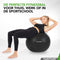 Tunturi Anti Burst Fitnessbal - Yoga bal 65 cm - 220 kg gebruikersgewicht - Incl Pomp - Zwart