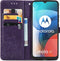 iMoshion Hoesje Geschikt voor Motorola Moto E7 Hoesje Met Pasjeshouder - iMoshion Mandala Bookcase - Paars
