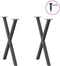 vidaXL - Eettafelpoten - 2 - st - X-vormig - 57x(72-73) - cm - staal - antraciet