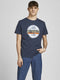 JACK&JONES ORIGINALS JORBRADY TEE - T-shirt korte mouw - 3-pack met logo print - Blauw Groen Wit (3-pack)