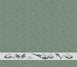 DDDDD Froggy - Theedoek - Set van 6 - 100% Katoen - Botanische print - 60x65 cm - Laurel (6 stuks)
